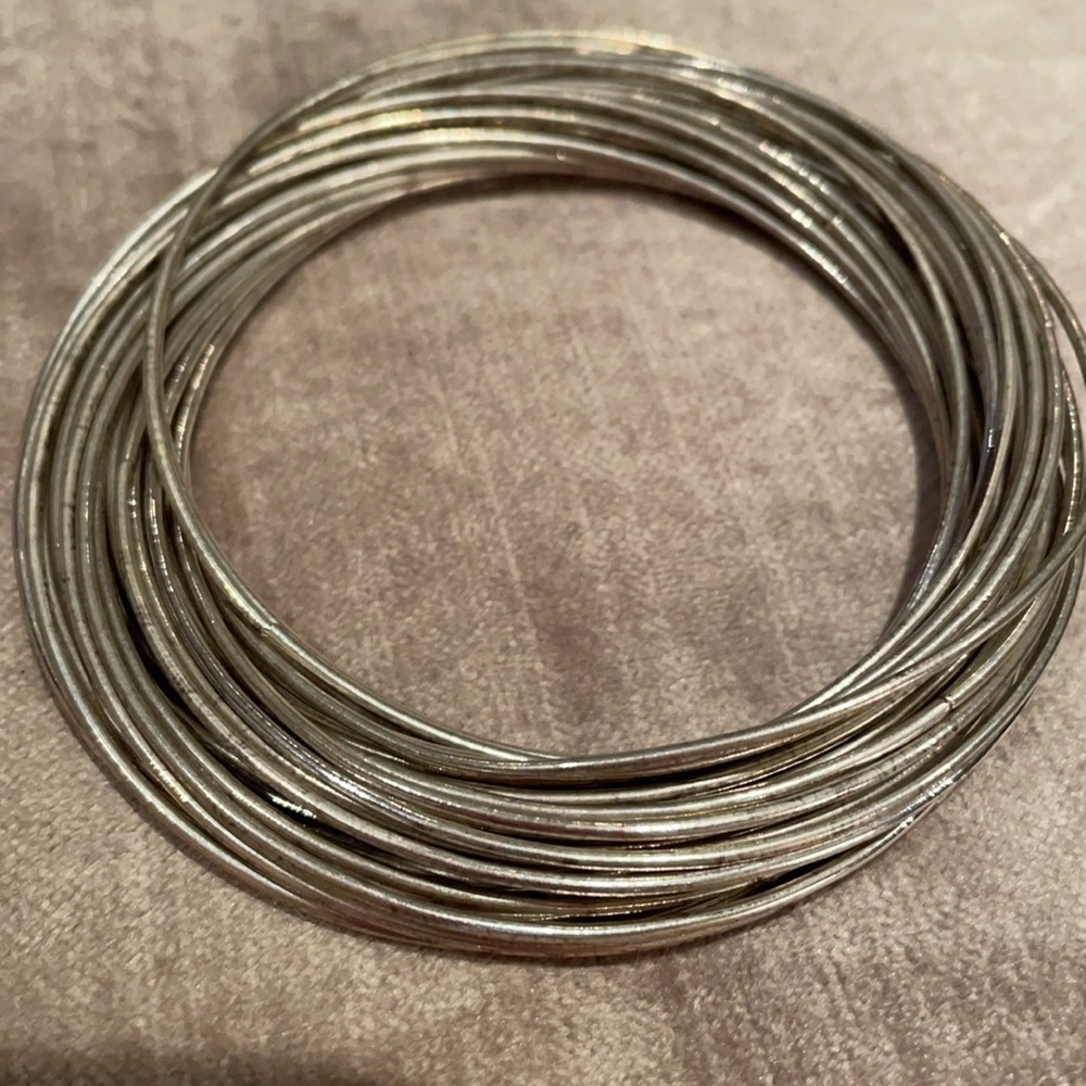 28 Silver Plated Bangles Bundle